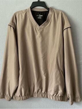 Vtg Grand Slam Golf Pullover XXL Tan Beige Dadcore Gorpcore Windbreaker Jacket